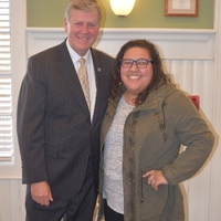 President T.Haas and TPSSS Student Victoria
